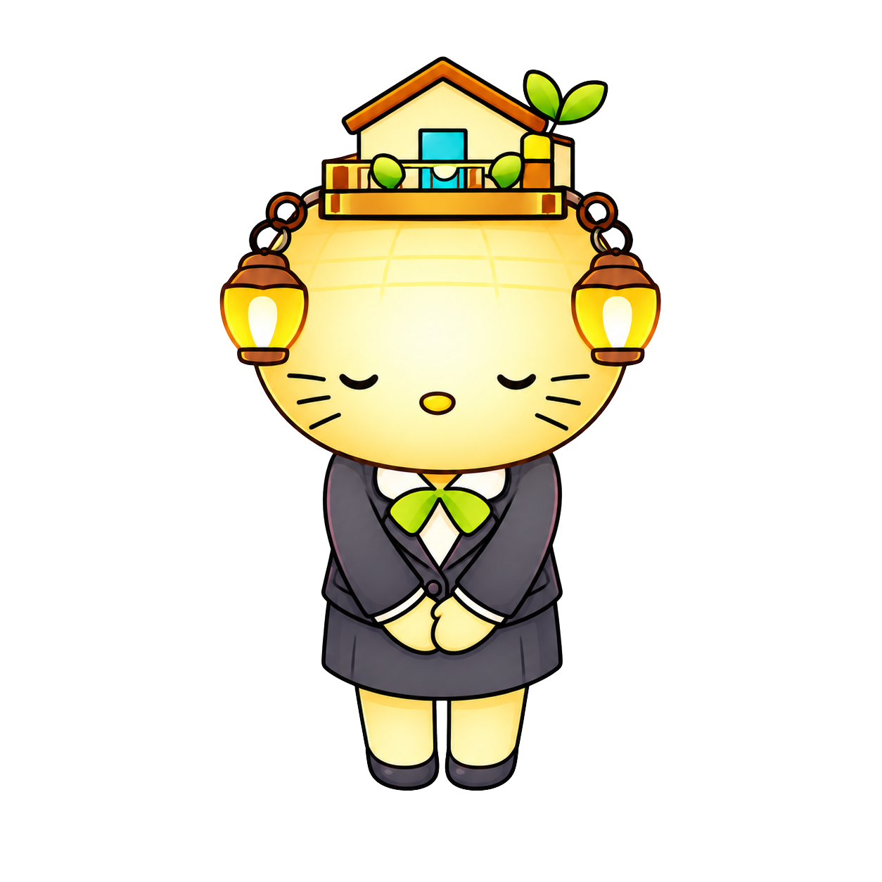 お辞儀をするterasumuキャラクター