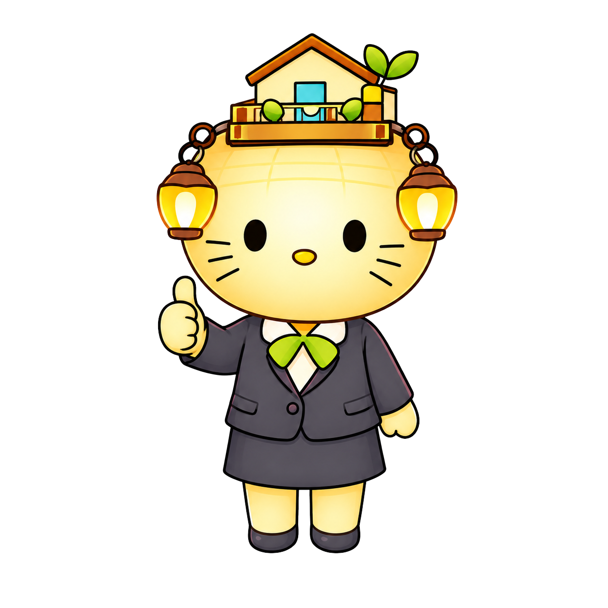 親指を立てるterasumuキャラクター