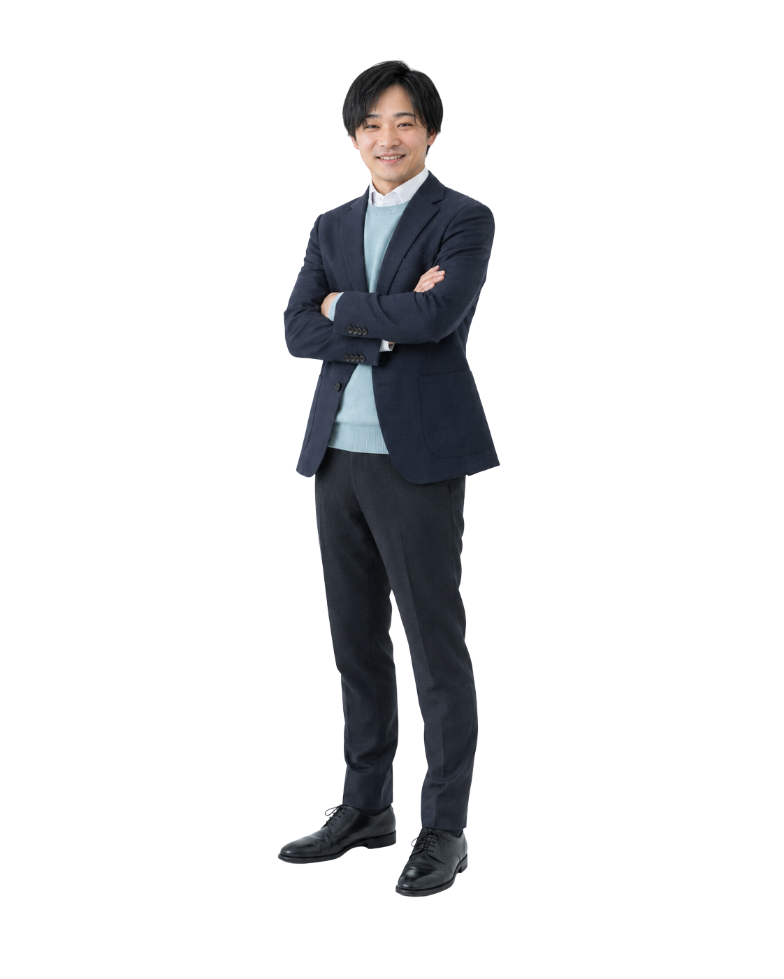 腕組みをするterasumuスタッフ 河野一輝